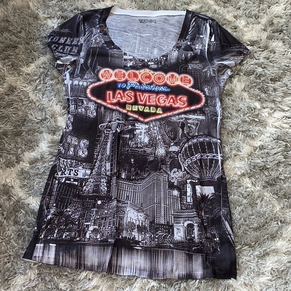 LAS Vegas Rhinestone Tee - Picture 1 of 5